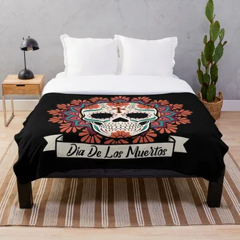 

Dia de los Muertos Blanket Wool Flannel Plush Blanket Bedspread For office Sherpa Blanket Couch Quilt Cover Travel