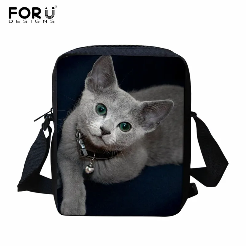 FORUDESIGNS/женские сумки через плечо с объемным животным котом, дизайнерские сумки через плечо с пандой для девочек, женские мини сумки через плечо - Цвет: XD1009E