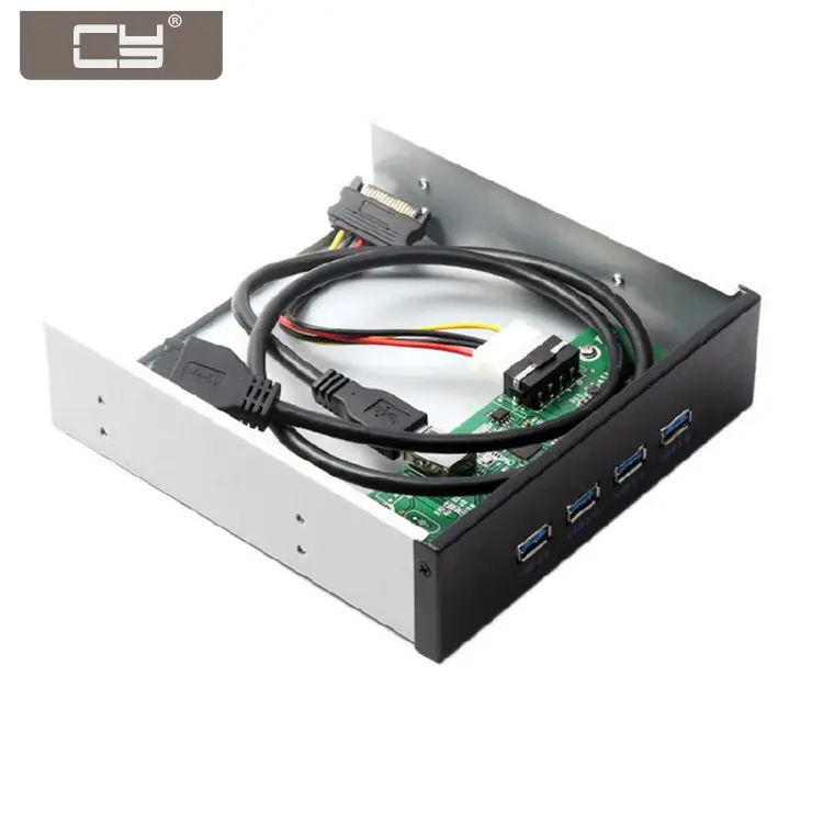 

CYDZ USB 3.0 HUB 4 Ports Front Panel to Motherboard 20Pin Connector Cable for 5.25" CD-ROM Bay