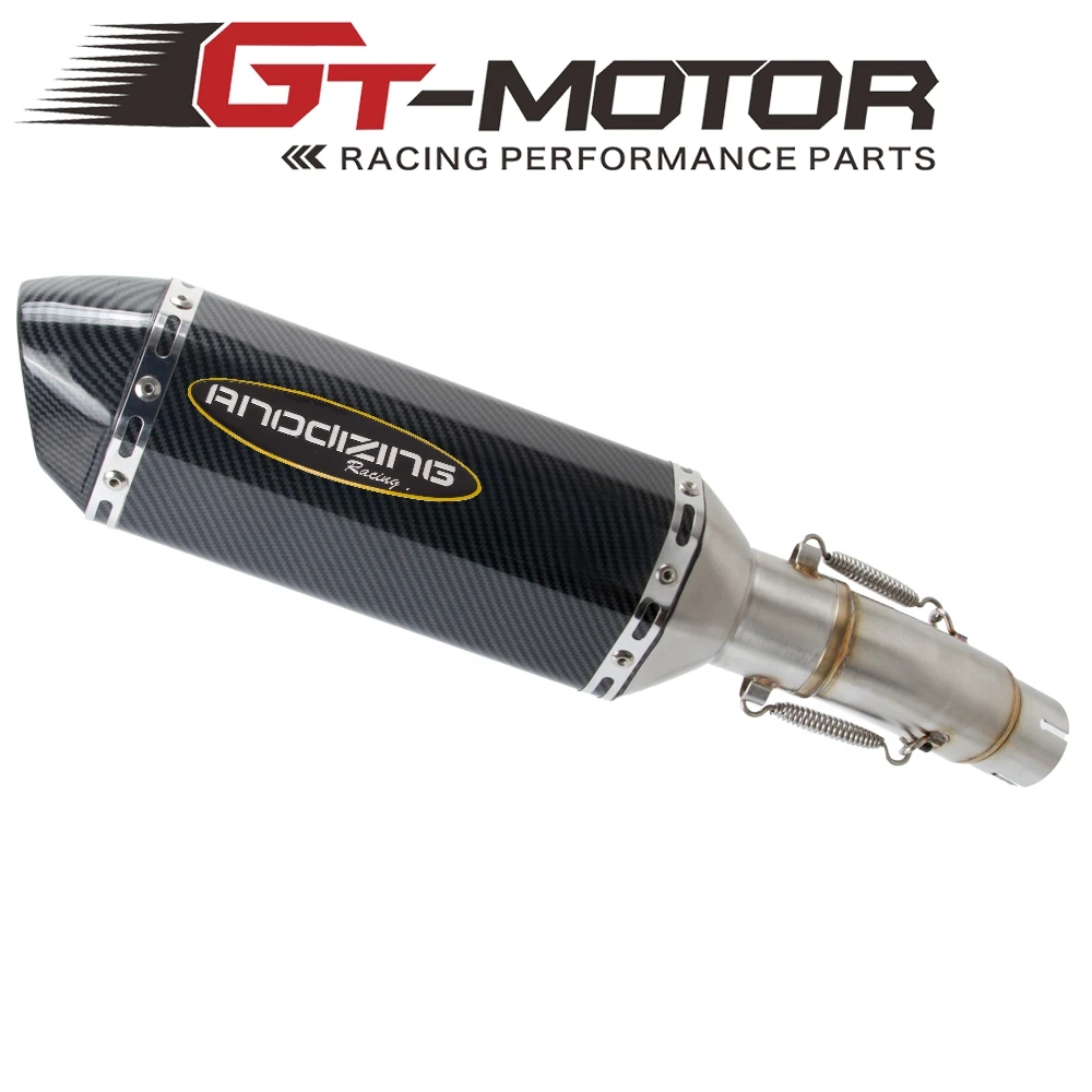 Выхлопная система для мотоцикла без шнуровки Средний глушитель трубы с выхлопом