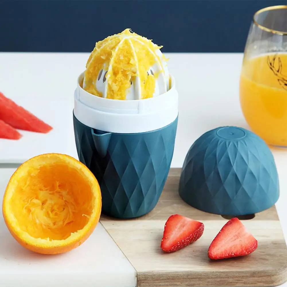 Juicer 효과적인 수동 PP 실용적인 손 뚜껑 회전 감귤류 압착기 재사용 가능한 노력 절약 휴대용 프레스 리머 배터리 없음