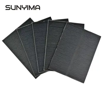 

SUNYIMA 5pcs 5.5V Monocrystalline Solar Panels Sun Power Regulator Charging Solar For DIY Solar System 61x84mm