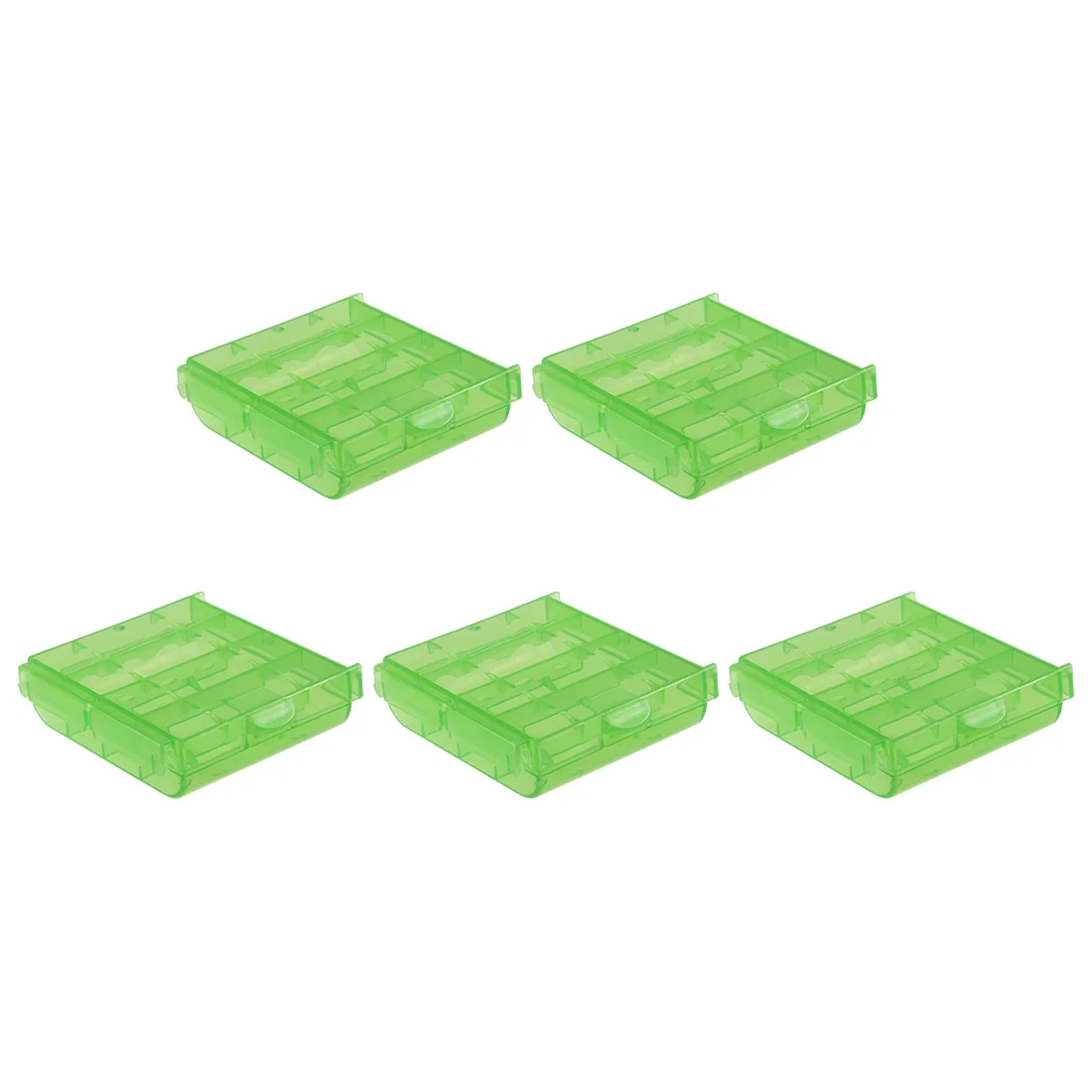 

uxcell 5 Pcs Battery Storage Case Holder Green 4AA or 4AAA Battery Capacity