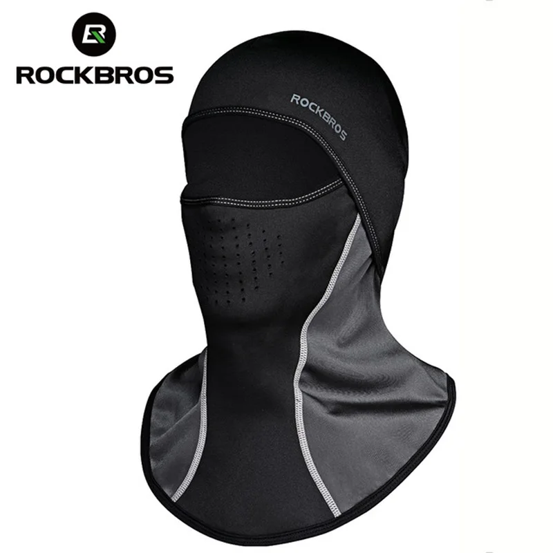 ROCKBROS Winter Windproof Keep Warm Cycling Cap Fleece Thermal Ski Balaclava Bicycle Face Mask Hat Headwear Bike Caps | Спорт и