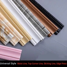 3D Foam Waist Line Stereo Thickening Self-adhesive Decorative Frame Skirting Line TV Background Wall Frame Ceiling Edge Strip