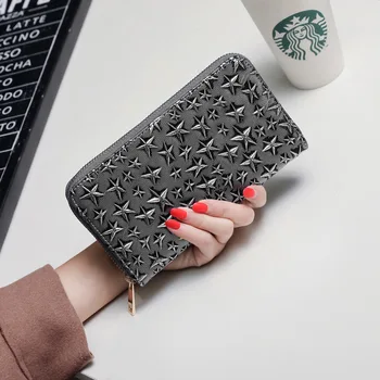 

Five Star Zipper Wallet Flow Long Handbag New Women's Handbag