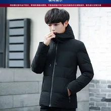 Зима, мужские зимние пальто, толстое хлопковое пальто с капюшоном, пальто Лидер продаж, модные мужские пальто с карманами, черный цвет, J9550-11818-A