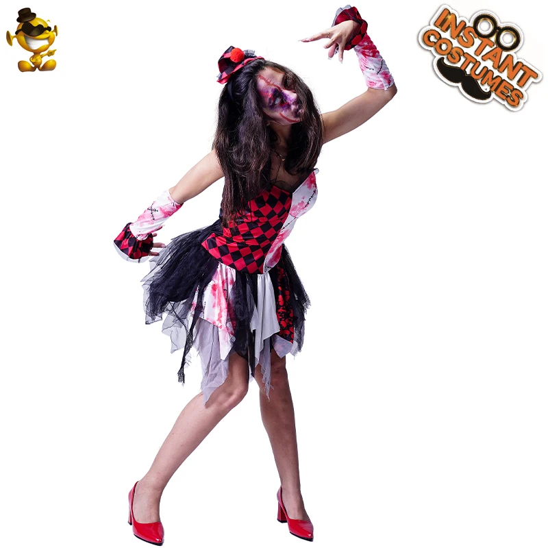 QLQ Bloody Clown Costumes Halloween Costumes For Lady's Cosplay Scary Clown  Outfits Halloween Clown Costume Womens - AliExpress