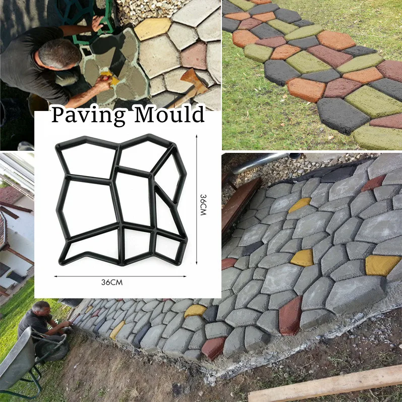 Concrete Mold Plastic Diy Paving Mould Home Garden Floor Road Reusable Mould Soil Concrete Cement Stone Path Mold Walk Paving Paving Molds Aliexpress