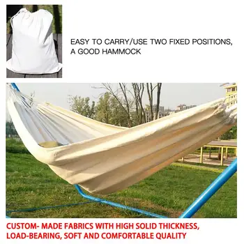 

Double Hammock 200x150cm Garden Swing Hanging Chair Camping Canvas Fabric Hammock Hanging Swing Bed for Patio Travel Hiking