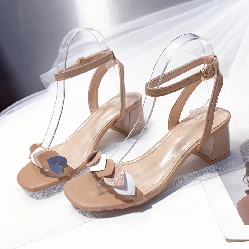 

Women Sandals Ankle Strap Heeled Sandals Summer Gladiator Shoes Woman Chunky Heels for Women Open Toe Party Dress Sandal