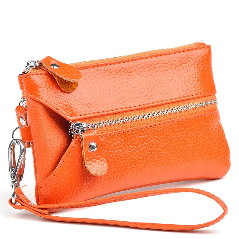 

Genuine Leather Key Wallet Women Casual Multi Function Holder Housekeeper Organizer Pouch