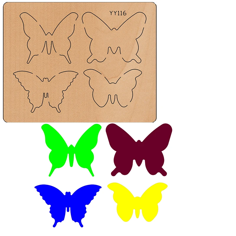 

DIY leather craft 4 butterfly set die cutting knife mold metal hollowed punch tool blade