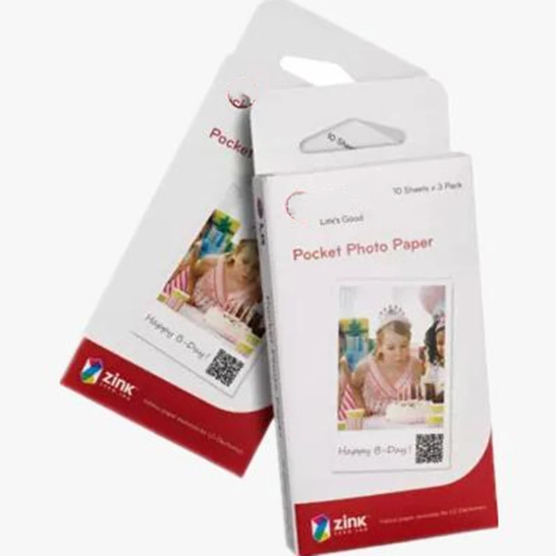 Original sales 30 60 sheets photographic Zink PS2203 Smart Mobile Printer for LG PD269 PD251 PD261 PD233 PD239 photo Papers printing polycarbonate