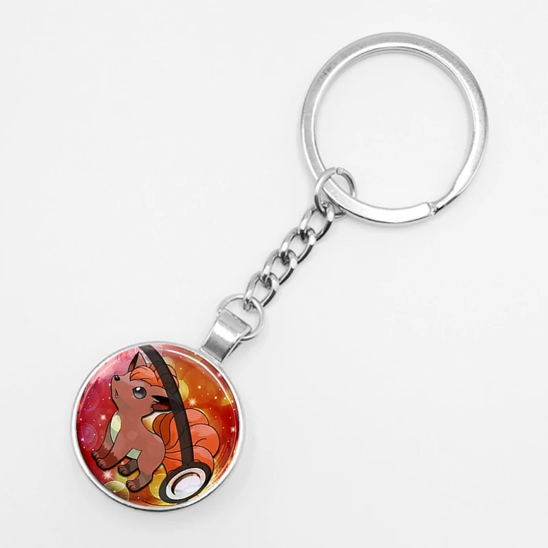 Горячее предложение! Распродажа! Ретро мини-сквиртл Eevee Vulpix простой аниме покемон го брелок пикачу стеклянный карманный монстр-брелок подвеска - Цвет: 1