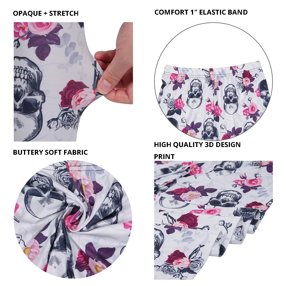 sugar skull printed leggings for women (9)