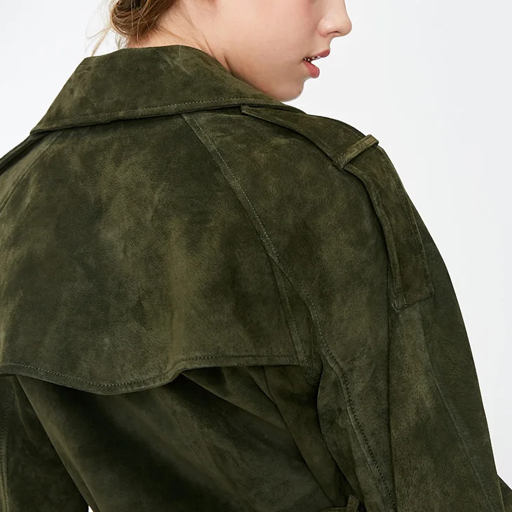Vero Moda Новая женская кожаная куртка из свиной кожи с лацканами на шнуровке | 318310519