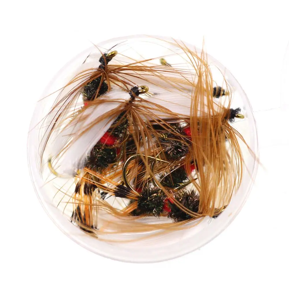 Vampfly 10pcs/pack #10 Fly Fishing Lure Royal Coachman Dry Flies For Trout Greyling Char Fishing Bait Lure