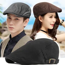 Мужская плоская газетная шляпа Регулируемый берет в стиле винтаж шляпы таксиста кепки JS24