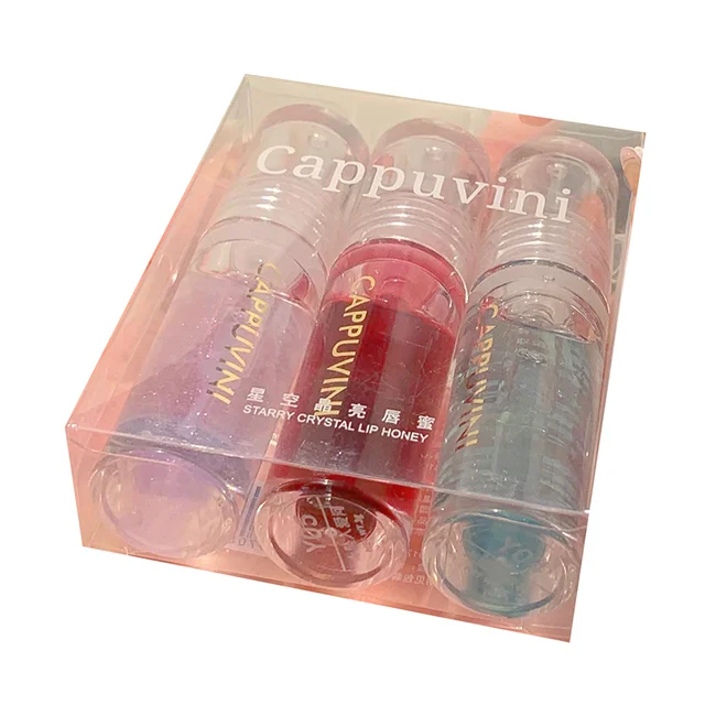 Waterproof Sweatproof Lip Gloss Lips Makeup Set Transparent Water Shine Lip Balm Moisturizing Lipstick Korean Cosmetics