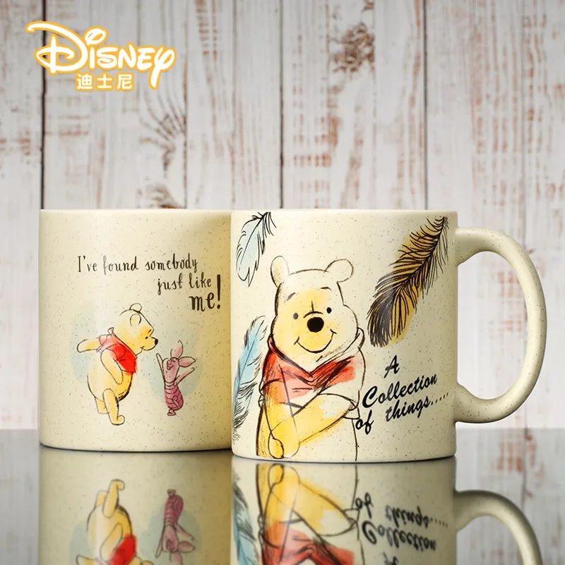 

400ml Disney Winnie the Pooh Cartoon Water Cup Coffee Milk Tea Breakfast Ceramic Mug Home Office Collection Cups Children Gift