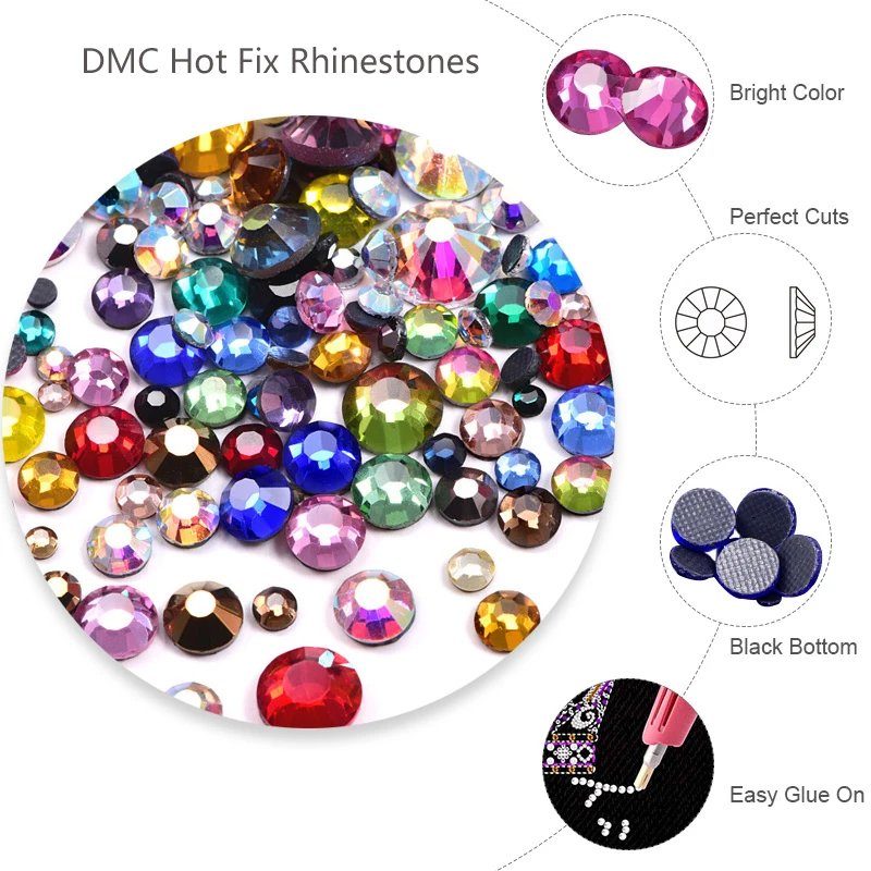 Rhinestones, Hotfix, DMC, Glass Rhinestone, 6mm, 144-pc, Lemon Yellow