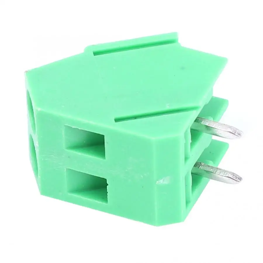 50 шт. KF103V 2Pin шаг 5,0 мм прямой контакт 2P винт PCB Клеммная колодка Разъем Зеленый