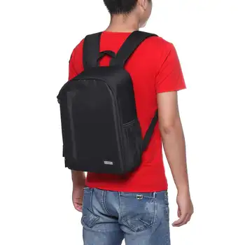 

Comfortable Camera Bag Digital SLR DSLR Photography Photo Backpack Case Waterproof for Canon/Sony/Nikon Dual Zipper Shoulder Bag