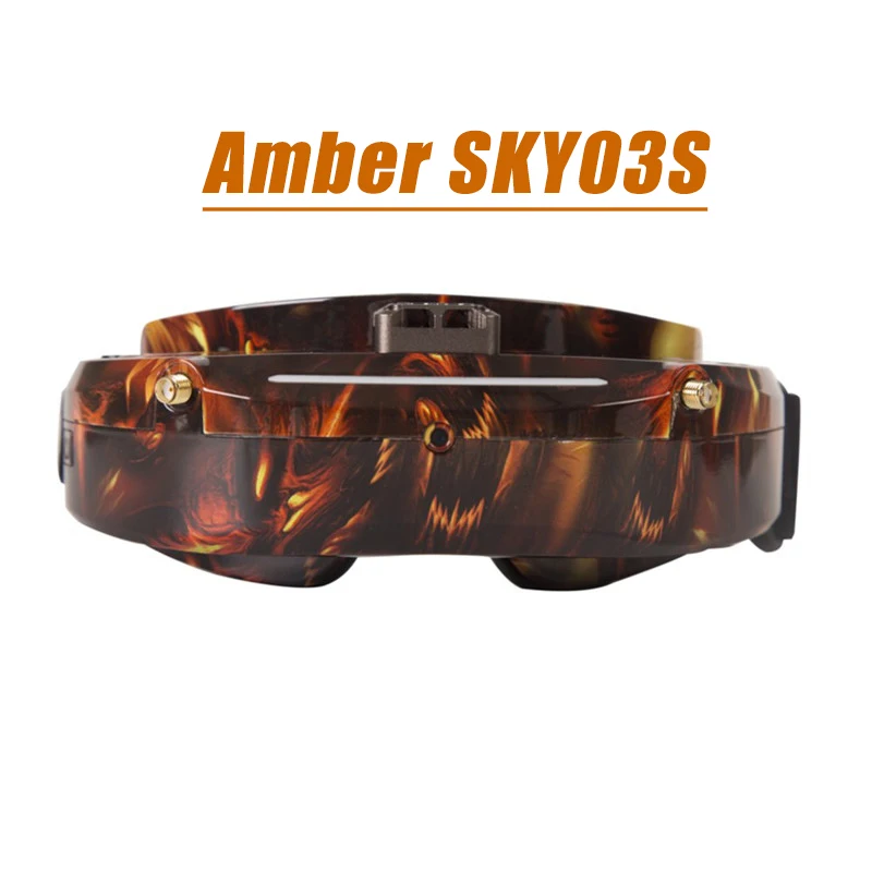 Amber SKY03S Skyzone SKY03O O светодиодный/SKY03S/SKY02C/SKY02X 5,8 ГГц 48CH разнообразие FPV очки для радиоуправляемого дрона Accs OSD DVR HDMI и головной вентилятор светодиодный - Цвет: Amber SKY03S