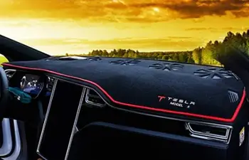 

Black Dashboard Protective Mat for 2012–2020 Tesla Model X Left Hand Drive