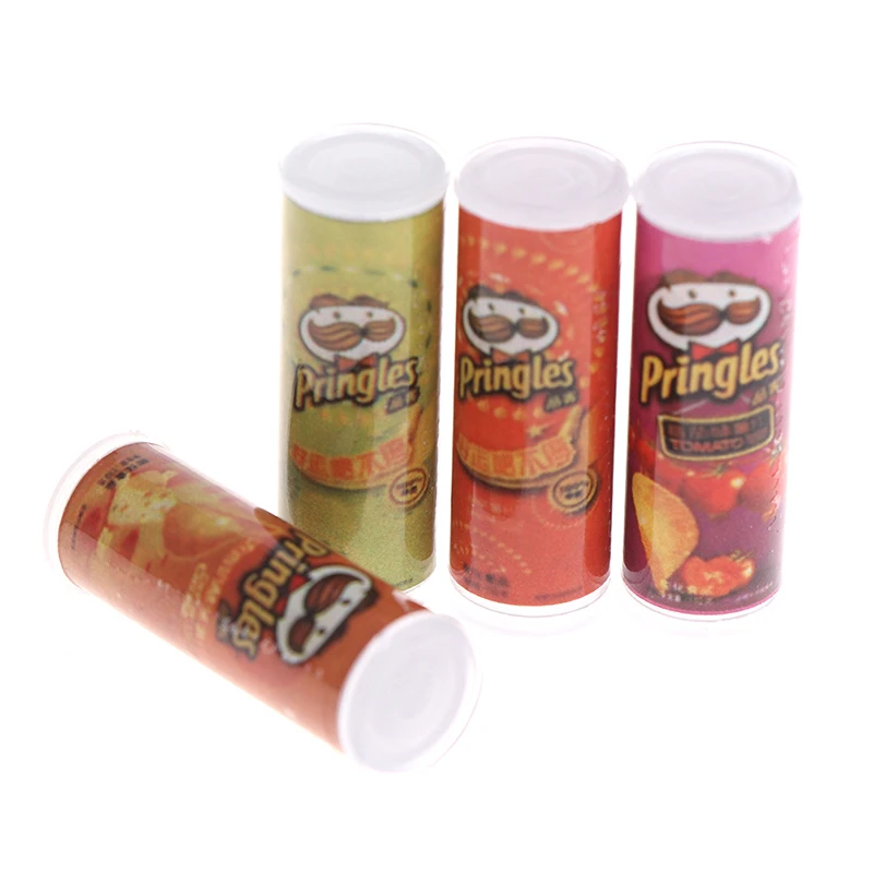 1set 1:12 Dollhouse Miniature Food Potato Chips BottlesMini Simulation Potato Chips Bottle Dolls Kitchen Food Toys 5