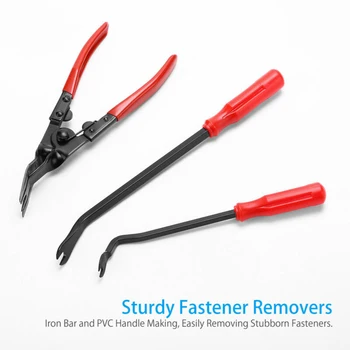 

3pcs Set Auto Vehicles Door Panel Installer Clip Plier Trim Piston Ring Handling Pliers Removal Fastener Puller Repair Tool