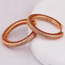 Оригинальные РОЗОВОГО СЕРДЦА круги с Кристаллические серьги для Для женщин 925 пробы серебряные серьги свадебный подарок изящных ювелирных изделий