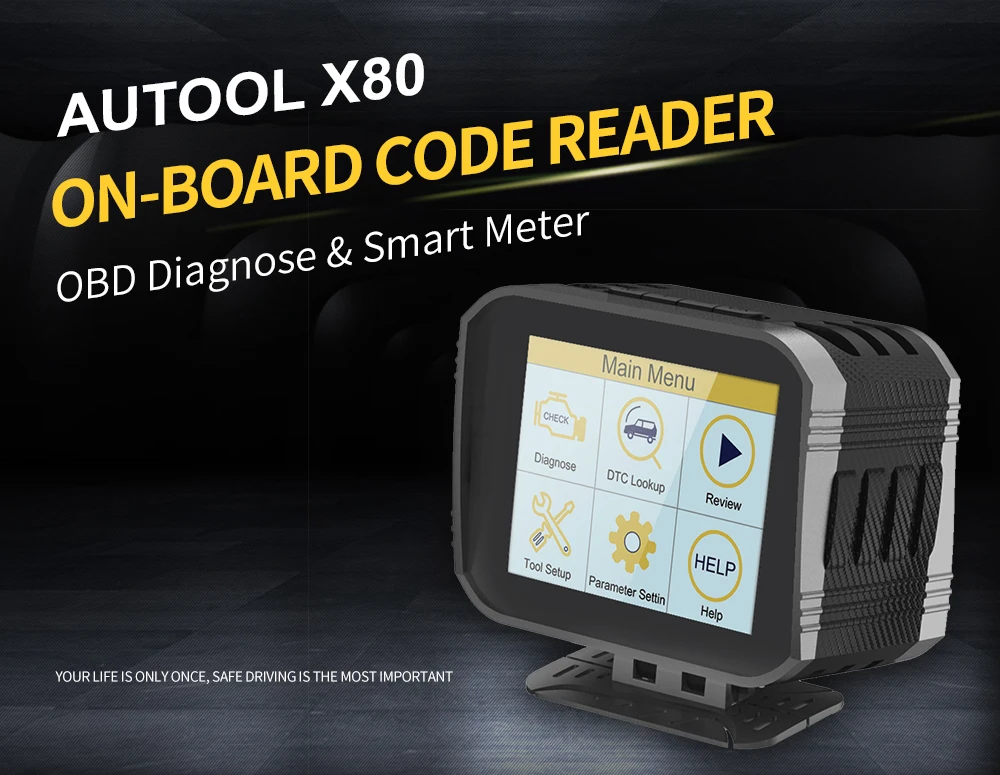AUTOOL X80 Автомобильный Код двигателя считыватель Hud Compute Obd2 дисплей 2 в 1 автомобильный диагностический инструмент полный OBDII EOBD сканер