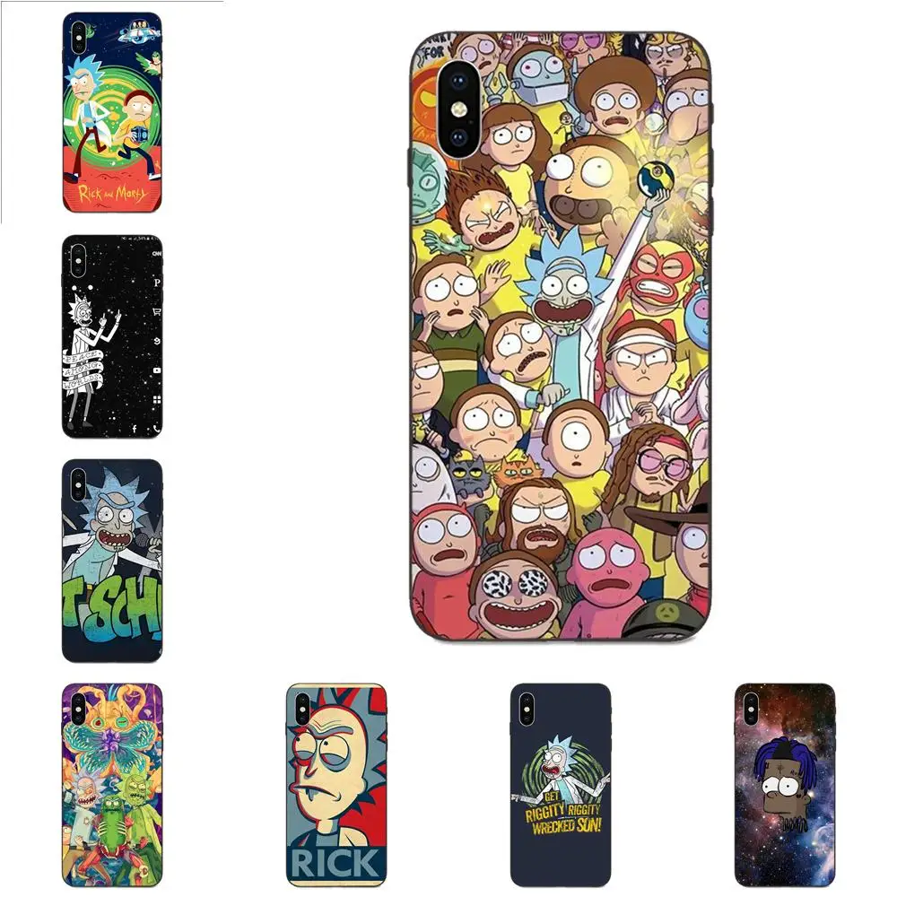 Мягкий чехол для задней крышки Galaxy A3 A5 A6 A6s A7 A8 A9 A10 A20E A30 A40 A50 A60 A70 A80 A90 плюс 2018 Рик