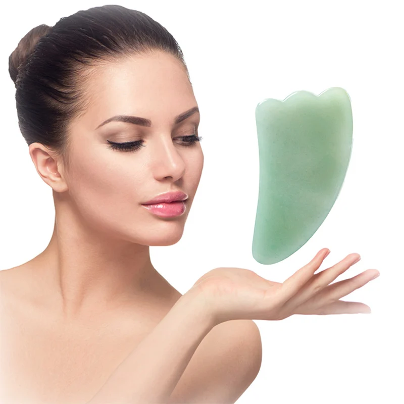 

Natural Jade Gua Sha Stone Board Massage Quartz Guasha Plate Jade Face Massager Scrapers Tools for Face Neck Back Body