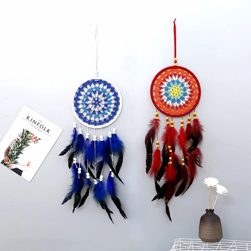 

Fashion Dream-Catcher-Net Wall-Hanging Wind-Chimes Gift Handmade Indian Car Home Wall Decoration