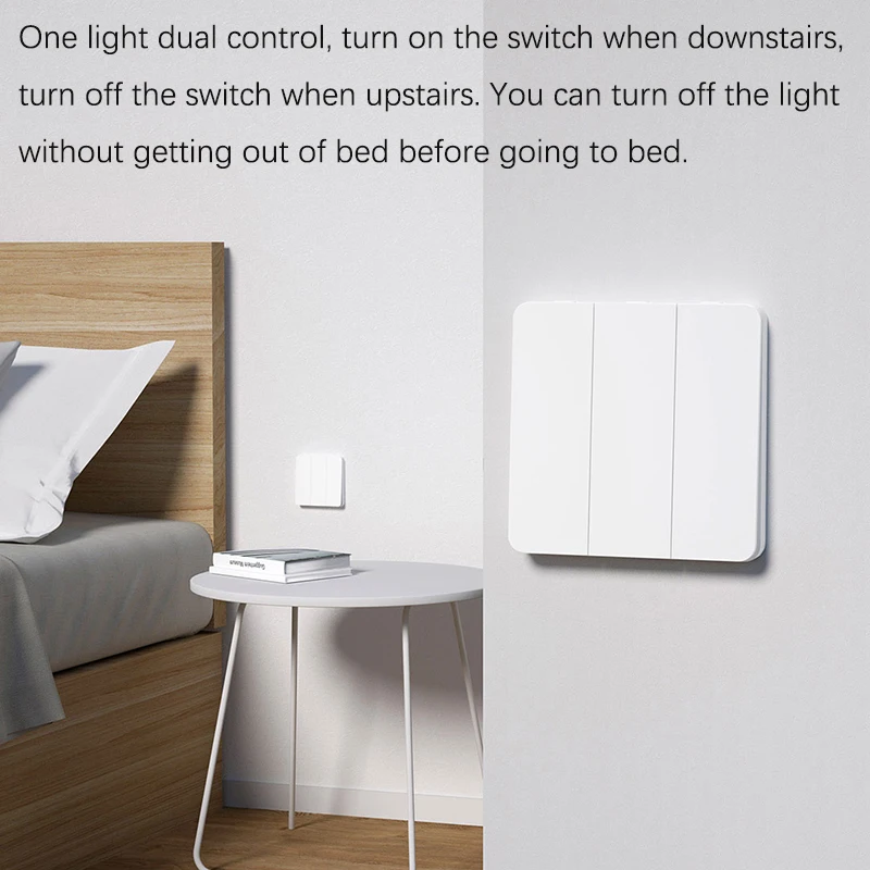 Yeelight Slisaon Atom Wall Switch Three Versions Dual Control Two Modes Smart and Traditional Lamps 250V Smart Switch
