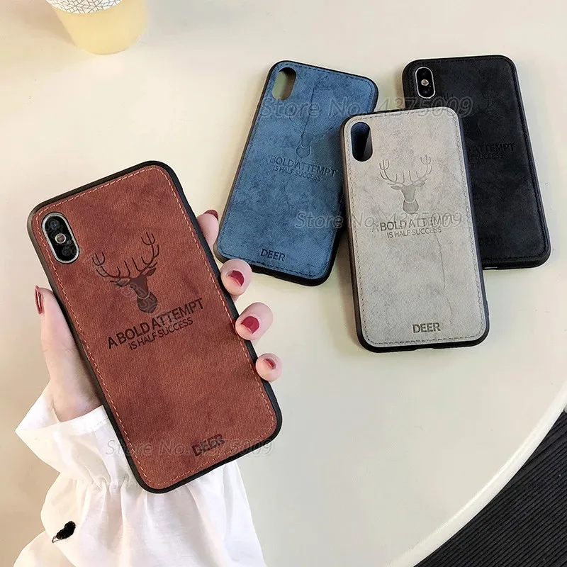 Силиконовый тканевый чехол с рисунком летучей мыши и оленя для iphone 12 11 Pro max XR X XS