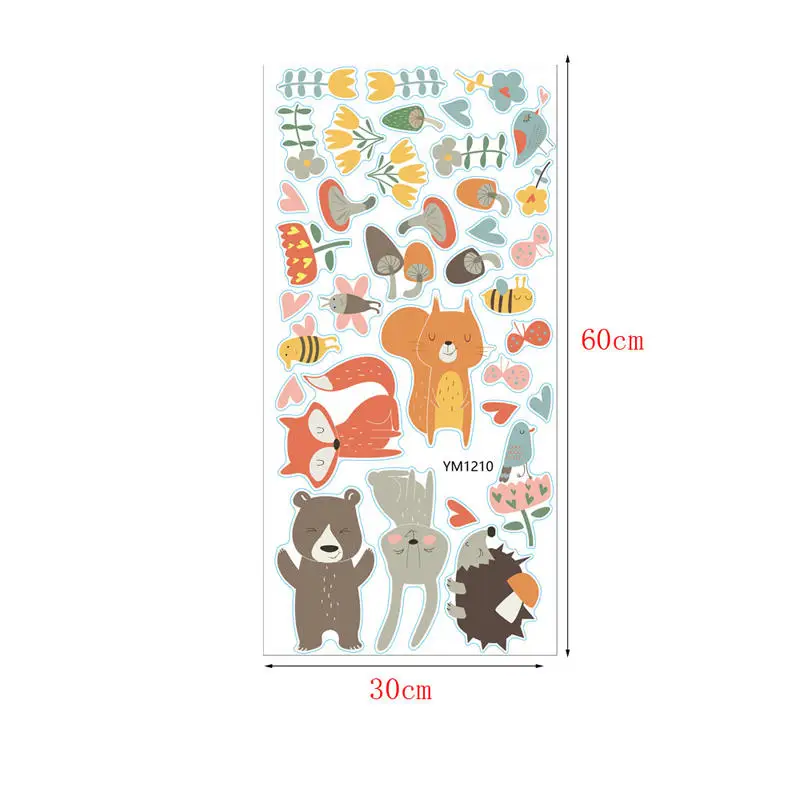  Vacclo Personality Creative Wall Sticker for Kids Room Forest Animal Party Children's Room Kinderga - 4000114205866