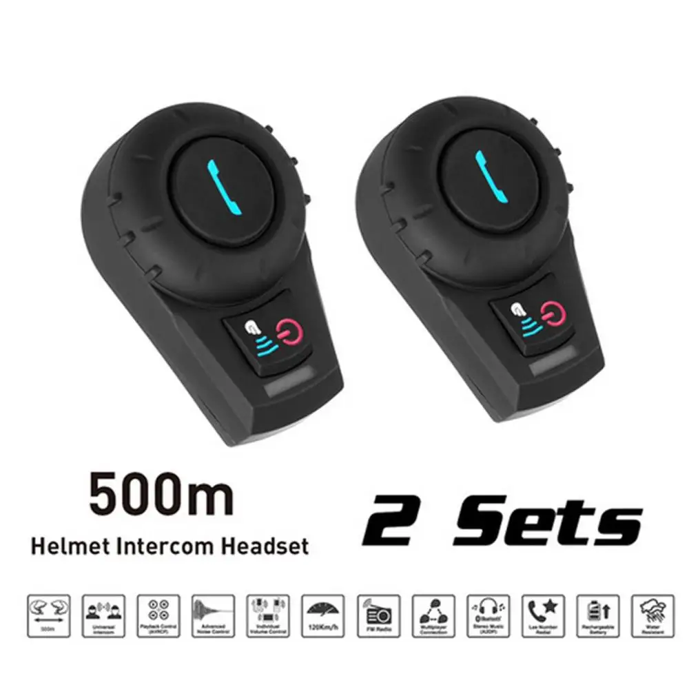 

Motorcycle Helmet Walkie Talkie Headset Helmet Wireless Headset Headphones Helmet Walkie Talkie System 500M