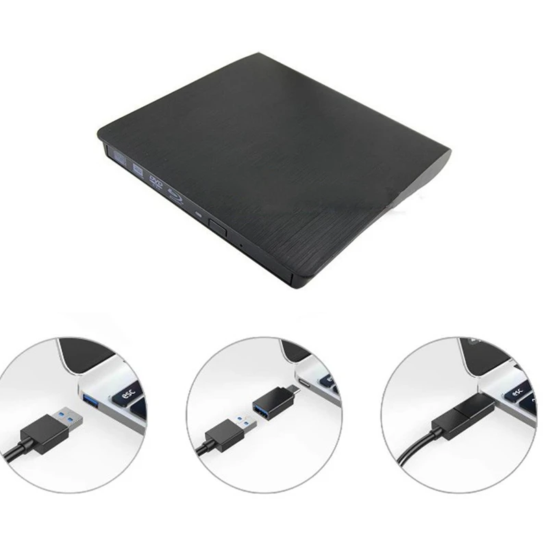 Внешний Bluray DVD привод USB 3 0 тонкий Blu Ray 3D CD диск для ноутбука Mac Настольный Windows OS