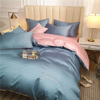 

60-piece cotton long-staple cotton four-piece suit European-style comfortable skin-friendly cotton sheets quilt bedding