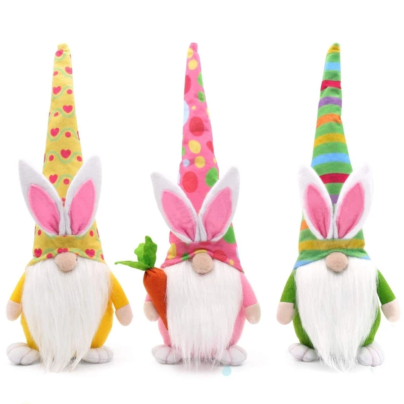 Easter Bunny Gnome Decoration Swedish Tomte Rabbit Plush Toys Faceless Doll Dwarf Home Party Decorations | Дом и сад