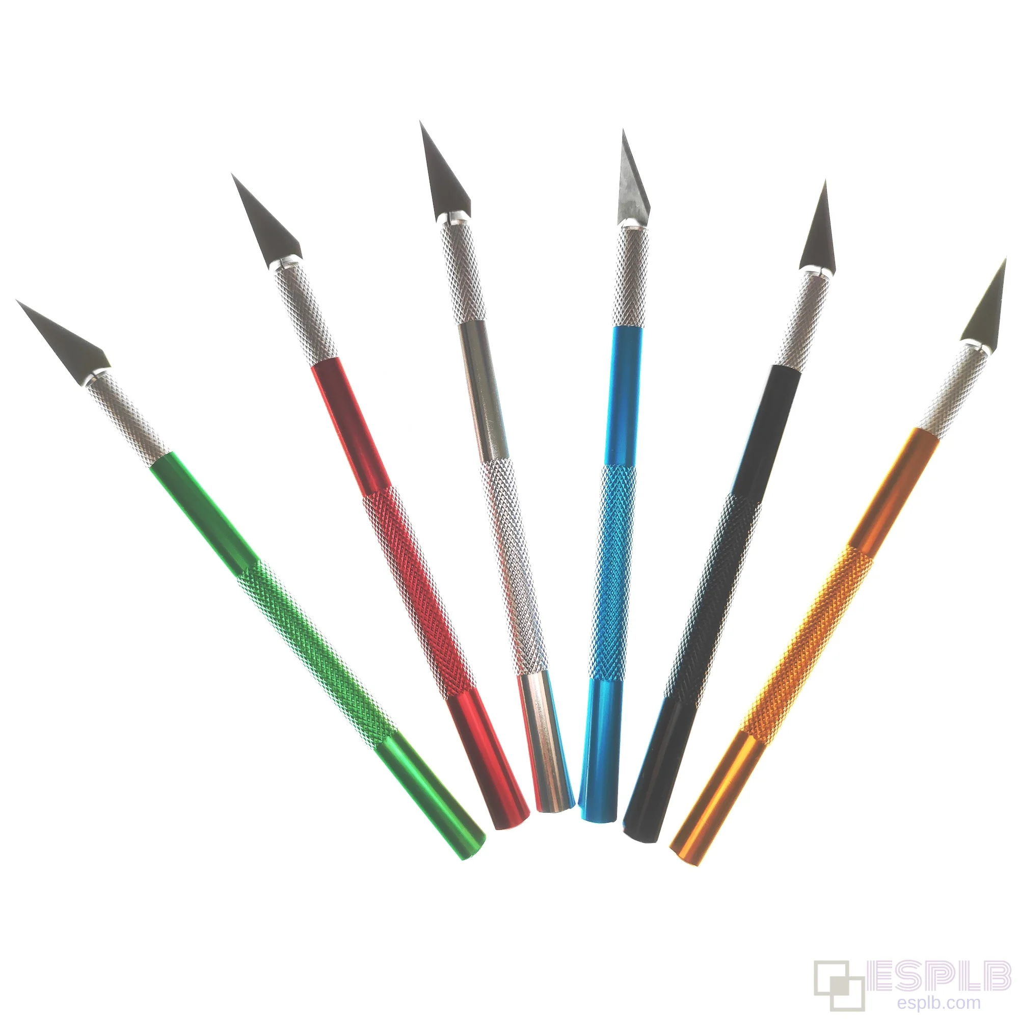 ESPLB Colorful Metal Scalpel Knife Non-slip Cutter Carving Engraving Craft Knives with extra #11 Blades for PCB Mobile Phone 2
