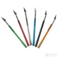 ESPLB Colorful Metal Scalpel Knife Non-slip Cutter Carving Engraving Craft Knives with extra #11 Blades for PCB Mobile Phone 2