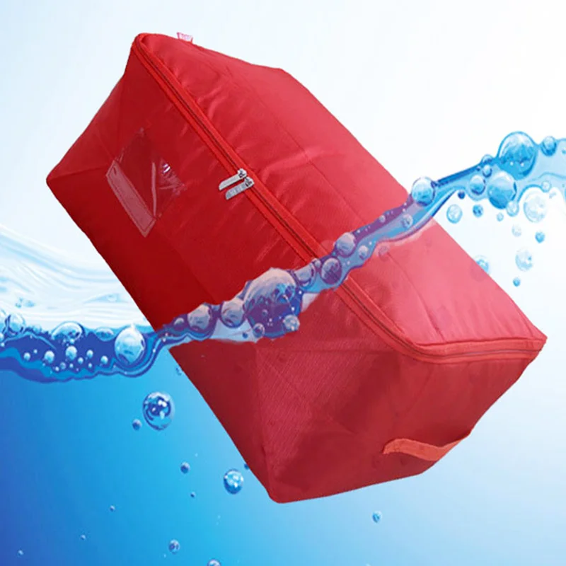 Waterproof Storage Bag Clothes Quilt Closet Sweater Foldable Pouches Pillows Luggage Package Wardrobe Organizer Large Zip Case | Дом и сад