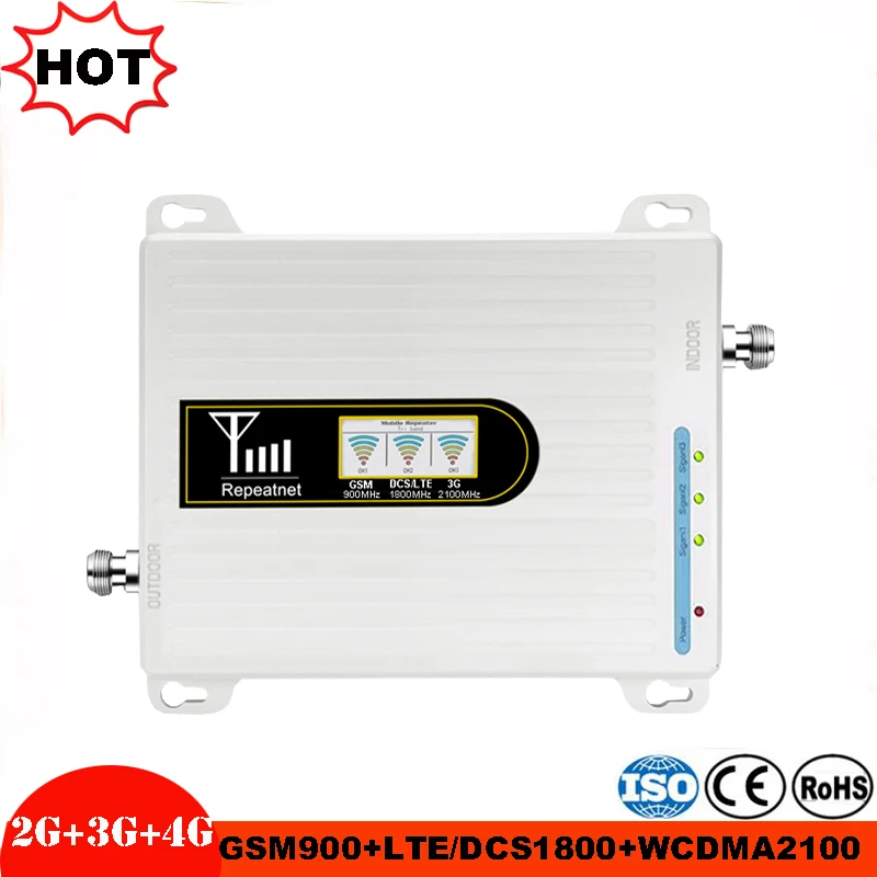

Cellular Signal Repeater GSM 2100MHz 900MHz 1800MHz Mobile Signal Booster 2G 3G 4G LTE FDD GSM W-CDMA Cellular Signal Amplifier