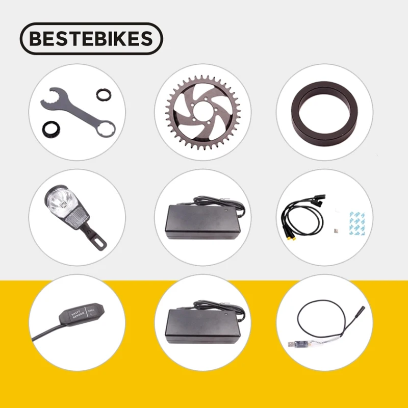 Bafang 8FUN BBS01B BBS02B BBS02 BBSHD BBS03 Электродвигатель для велосипеда комплект