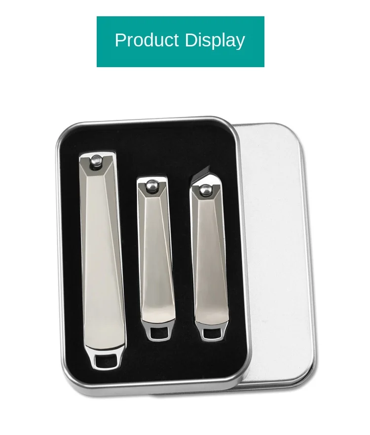 Máquina de Cortar Unhas de Aço Conjunto de Corte de Unhas Aparador de Unhas com Liga de Zinco Inoxidável Real Estilos Profissional Níquel Chapeamento 3 10 Máquina de cortar unhas de aço inoxidável